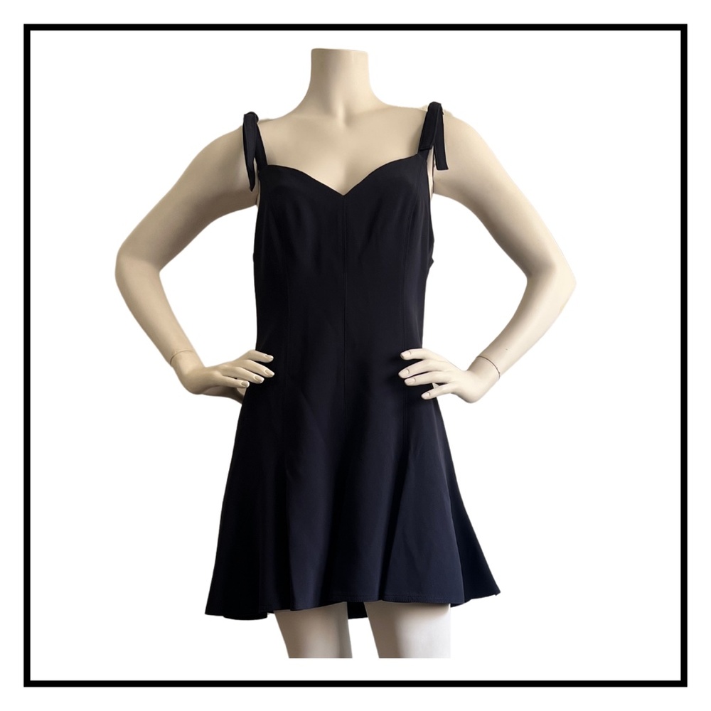 Cinq à Sept Tie-Strap Pleated Mini Dress